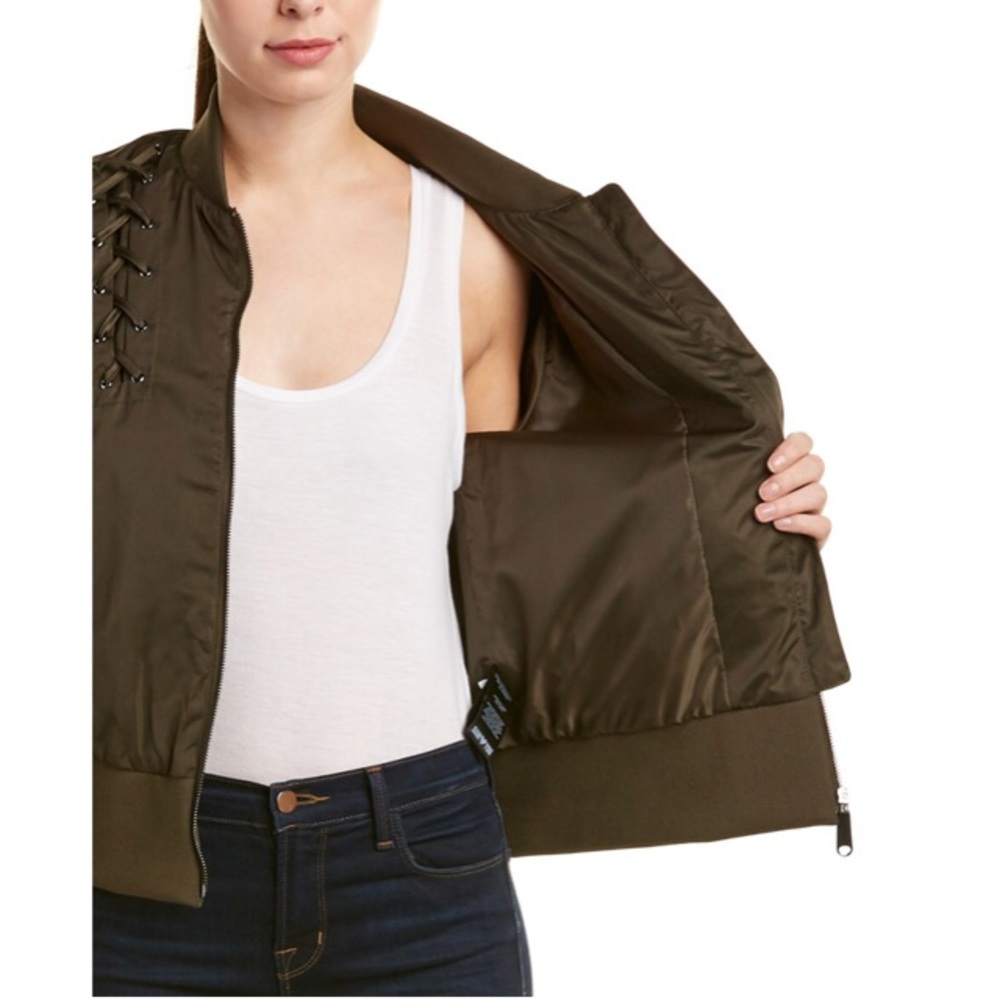 Sam Edelman Cropped Bomber Jacket army green Size Small